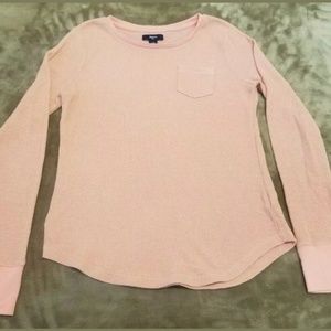 GAP GIRLS KNIT SHIRT WITH 1 POCKET  PEACH SZ 2XL